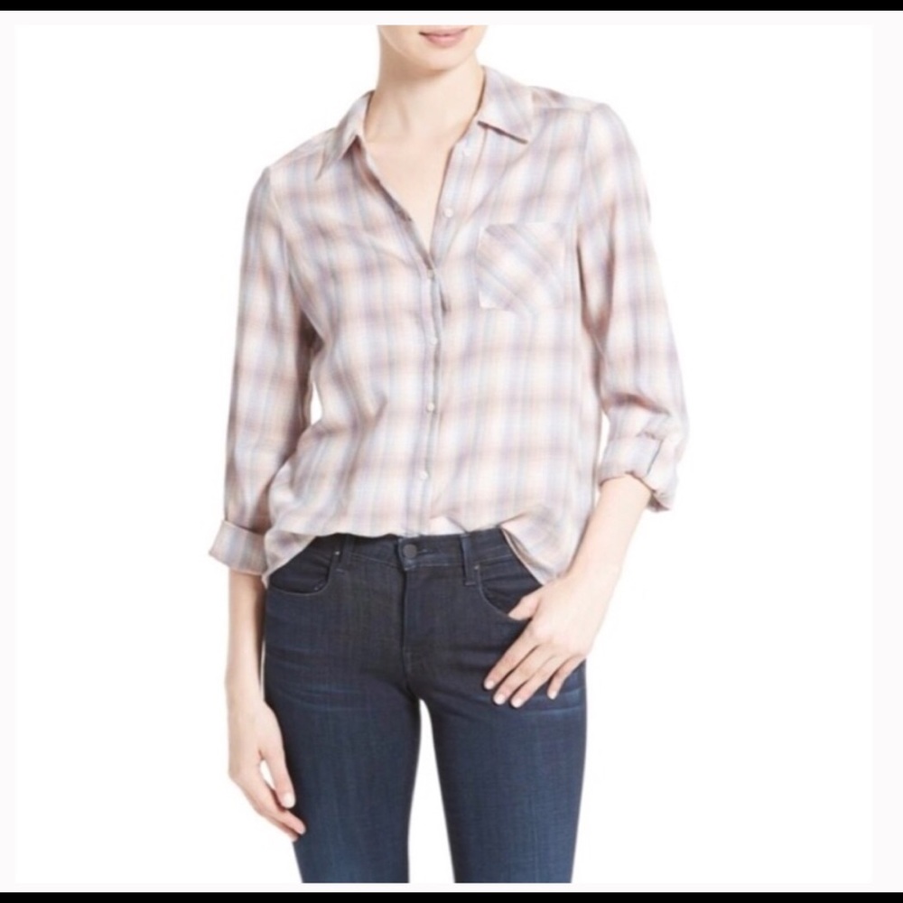 NEW Joie “Jerrie” plaid button down